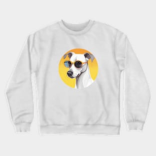 Cute Whippet Wearing Sunglasses Crewneck Sweatshirt